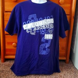 Gear For Sports Retro Purple Colorado Rockies 1993 T Shirt XL
